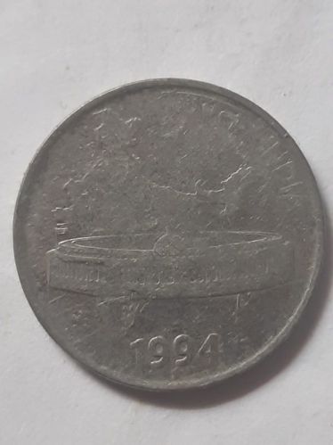 Silver 1976 Fifty Paisa Old Collectible Coin