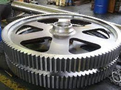 Silver Polished Steel Casting Bull Gear, For Industrial, Shape : Round