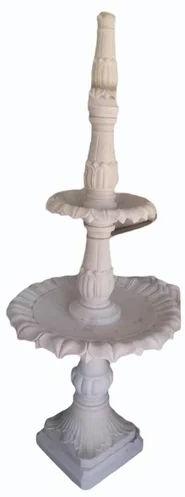 Lotus Shape 7 Feet Marble Water Fountain, For Amusement Park, Garden, Outdoor, Public Attraction Places