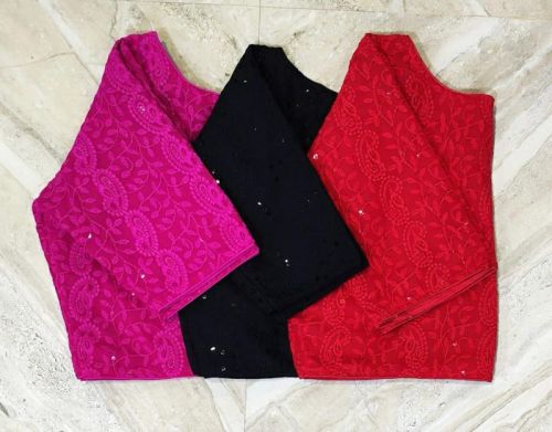 Plain Satin Blouses, Occasion : Casual Wear, Party Wear