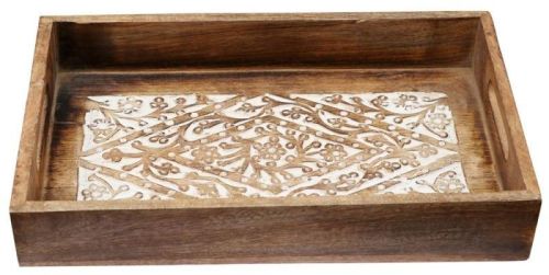 Rectengular Polished Handicrafts Serving Tray, For Homes, Hotels, Feature : Eco-friendly, Durable