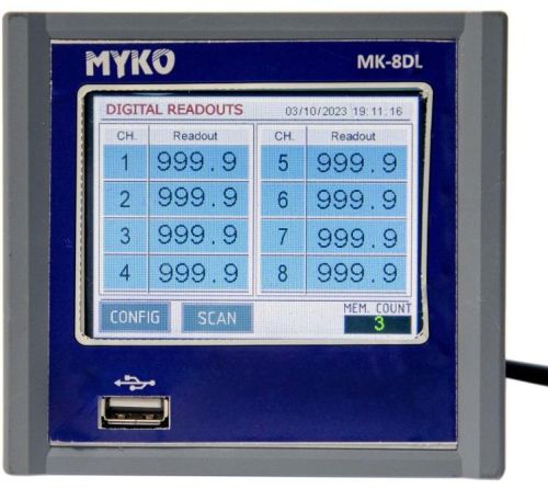 Plastic 8 Channel Data Logger, Power Source : Electric