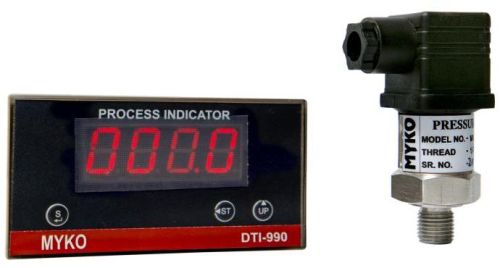 MYKO Pressure Transmitter(MK-PX5) With Indicator, Color : Black
