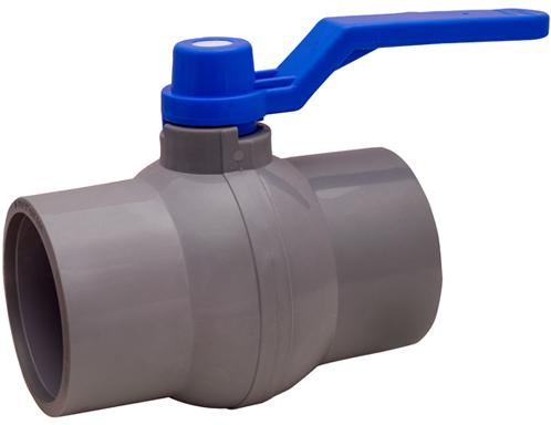 PVC Solid Ball Valve With MS Handle
