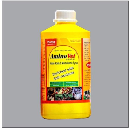 Liquid Provet Aminovet Syrup 500 Ml, For Clinical, Packaging Type : Plastic Bottle