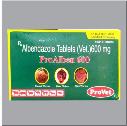Solid Provet Proalben 600 Mg Tablets, For Clinical, Purity : 100%