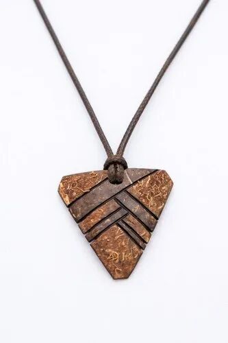 Brown Coconut Shell Pendant, Gender : Female