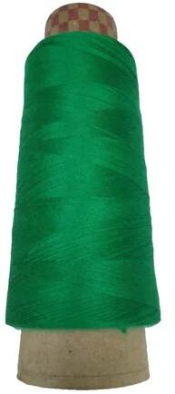Green Plain Cotton Silk Blended Thread