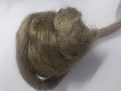 Brown Raw Tussah Silk Fibers