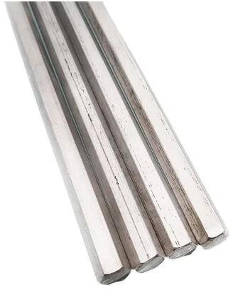 Silver Matt Finish SS Hex Rod, Size : 10mm To 60mm