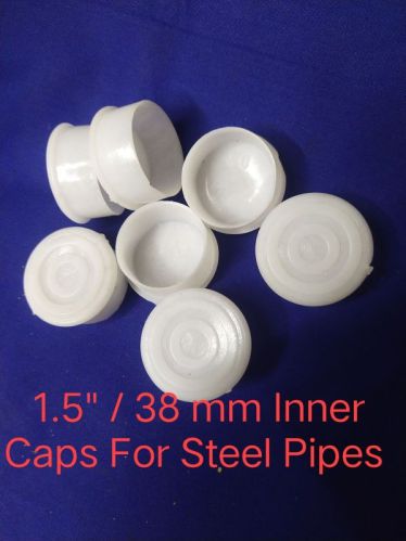 White Round Pipe End Inner Cap