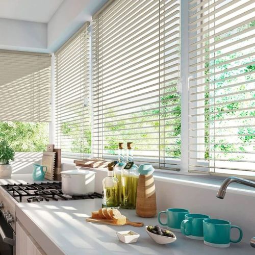Silver Brown Vinyl Window Blind