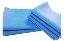 Blue Plain Woven Drape Sheets, Packaging Type : Paper Boxes