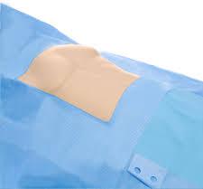 Cotton Plain Patient Drapes, For Hospital, Color : Blue