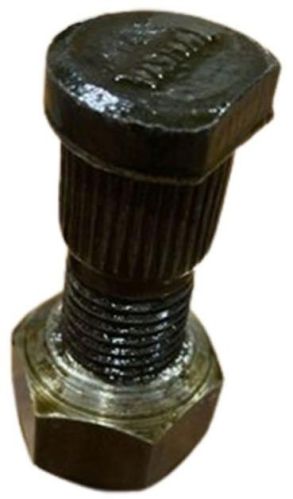 Black Round Alloy Steel Hub Bolt, For Automotive Fittings, Size : Customised