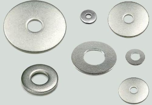 Silver Duplex Steel Washer, Shape : Round