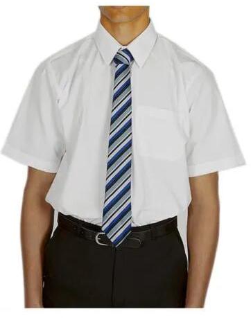 Cotton Plain Boys School Shirt, Size : All Size