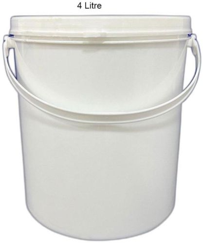 Round 4 Liter Plastic Paint Pail, For Industrial