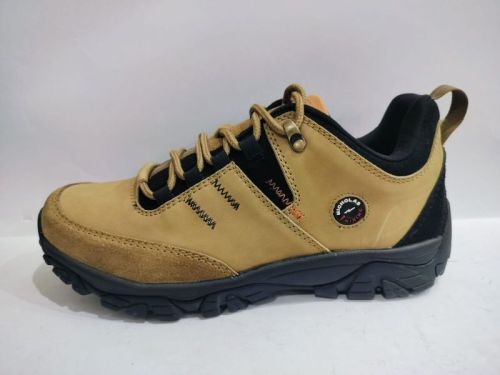 Nicholas Leather S-023 Yellow Trekking Shoes, Insole Material : Memory Foam