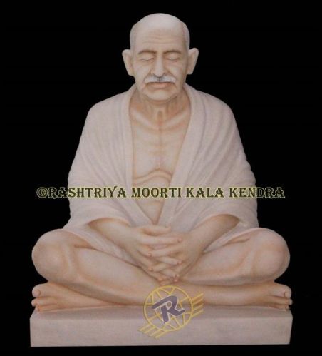 36 Inch Marble Mahatma Gandhi Statue, Packaging Type : Thermocol Box, Carton Box
