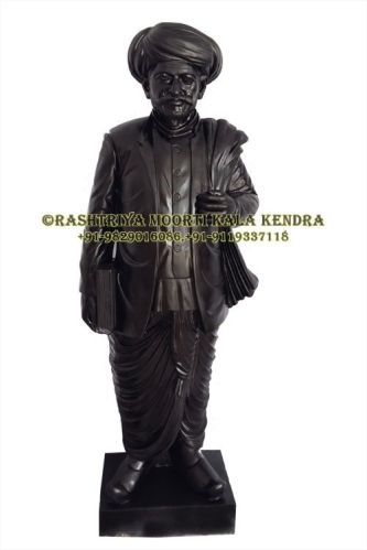 Black Polished Jyotiba Phule Marble Statue, For Outdoor, Packaging Type : Thermocol Box, Carton Box