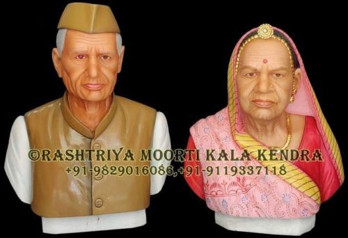 Multicolors Polished Marble Indian Couple Statue, For Outdoor, Packaging Type : Thermocol Box, Carton Box