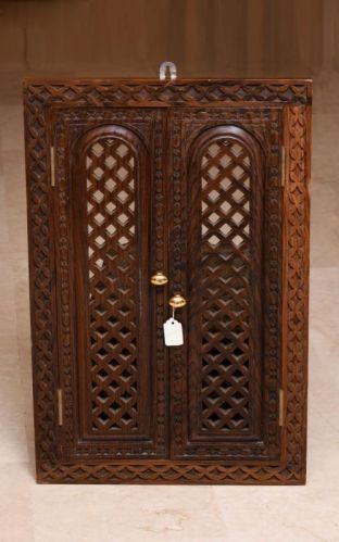 Polished Rosewood Brown Wooden Jharokha Window, Size : 18x28 Inch