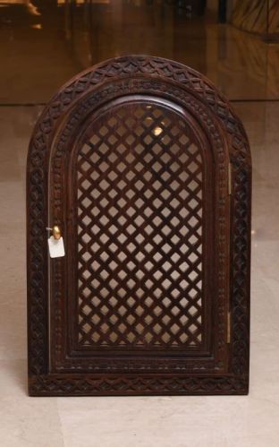 Polished Rosewood Traditional Wooden Jharokha Window, Size : 37x24x21/2 Inch