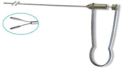 Stainless Steel URS Biprong Forceps, Length : 610 Mm
