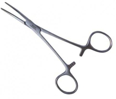 Silver Straight Stainless Steel Surgical Hemostat, Feature : Fine Finished, Non Breakable