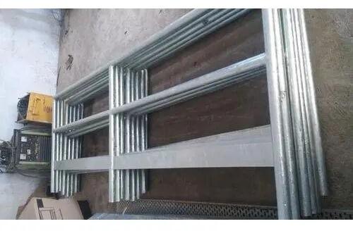 Silver Stainless Steel Gi Pipe Handrails, Shape : Rectangular