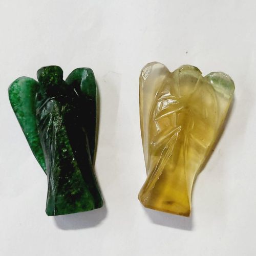 Multicolor Gemstones Reiki Healing Stone Angels, For Meditation Tool, Style : Antique