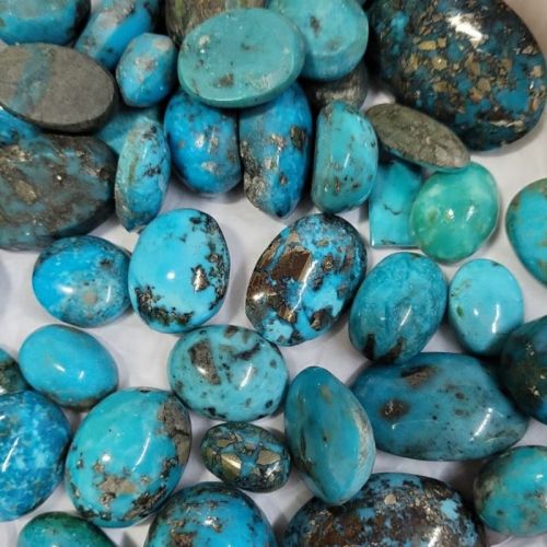 Irani Turquoise Firoza Gemstone Cabochon, Color : Blue