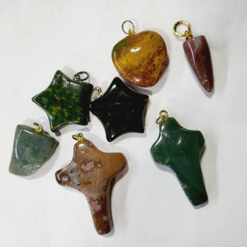 Natural Indian Agate Semi Precious Stone Pendants