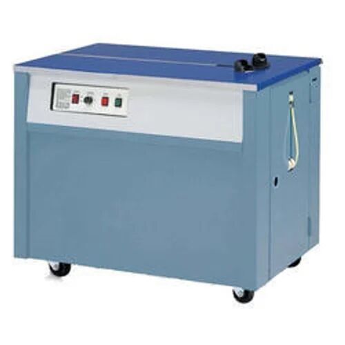 Semi-Automatic Singal Phase Mild Steel Plastic Motor Semi Auto Strapping Machine, Power : 220 V/50 Hz