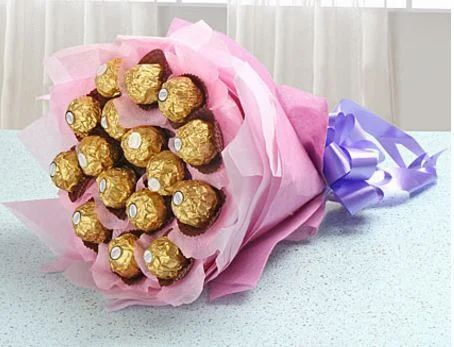 Pink Round Luxury Ferrero Rocher Gift Hamper