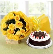 Yellow Cake and Flower Hamper, Technics : Hand Made
