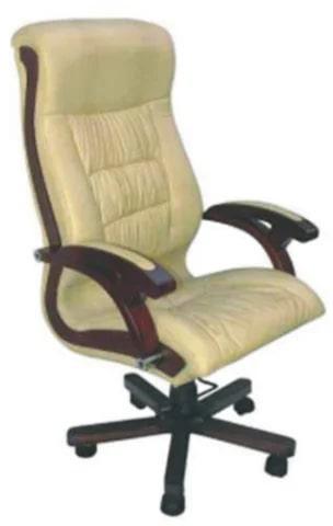 Brown Rectangular Metal Plain Polished RSC-326 Office Director Chair, Style : Contemprorary