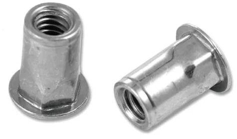 Steel/stainless Steel White Zinc Half Hex Rivet Nut