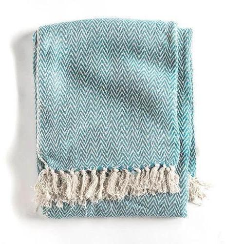Gray Plain Jacquard Throws