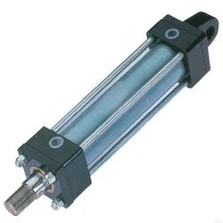 Silver Manual Aluminium Pneumatic Hydraulic Cylinder, For Industrial, Shape : Cylindrical