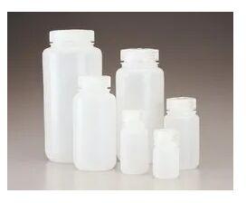 White Rectangular PET Wide Mouth Bottle, For Chemical, Capacity : 200ml