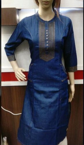 Ladies Denim Kurtis, Size : All Sizes