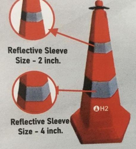 4 Kg Plastic Hexagonal Safety Cone, Color : Red