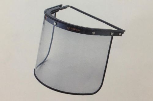 Black Plain Polished Fibre Intech Face Shield, For Industrial, Size : Standard