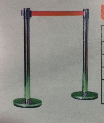 Grey Polished Stainless Steel Q Manager, For Crowd Control