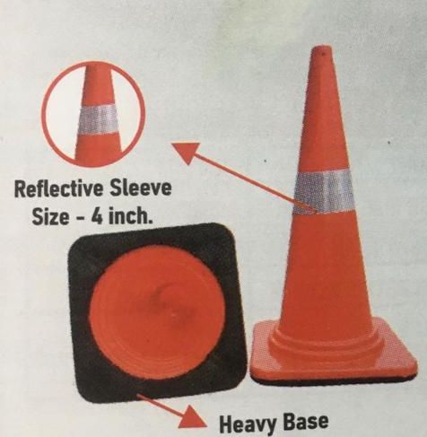 Safety Cone With Rubber Pad