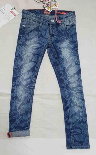 Girls Denim Printed Jeans, Feature : Anti-Shrink, Color Fade Proof