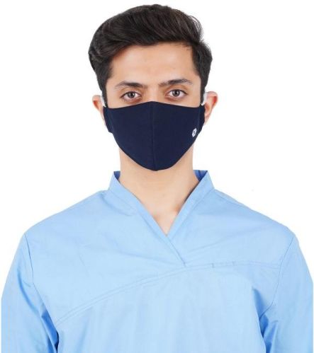 Surgical Dark Blue Cotton Mask, For Hospital, Clinical