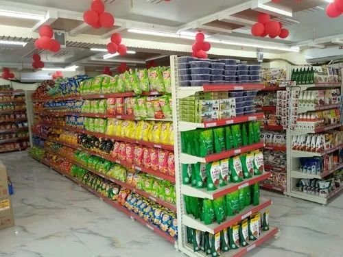 Metal Double Sided Display Rack for Grocery Market